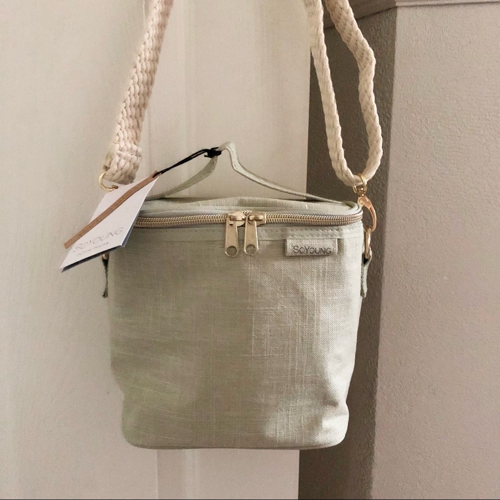 Soyoung Petite Linen Pouche Sage Green